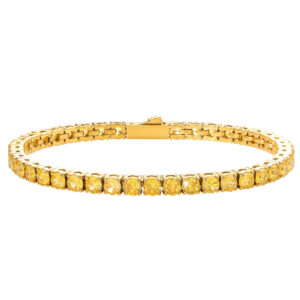 Tennis bracelet gold yellow 4mm